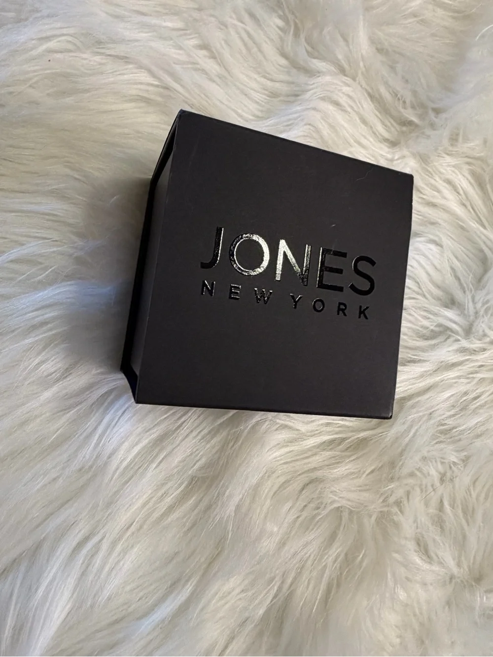 Jones New York Men’s Black Dial Silver Stainless Steel Watch